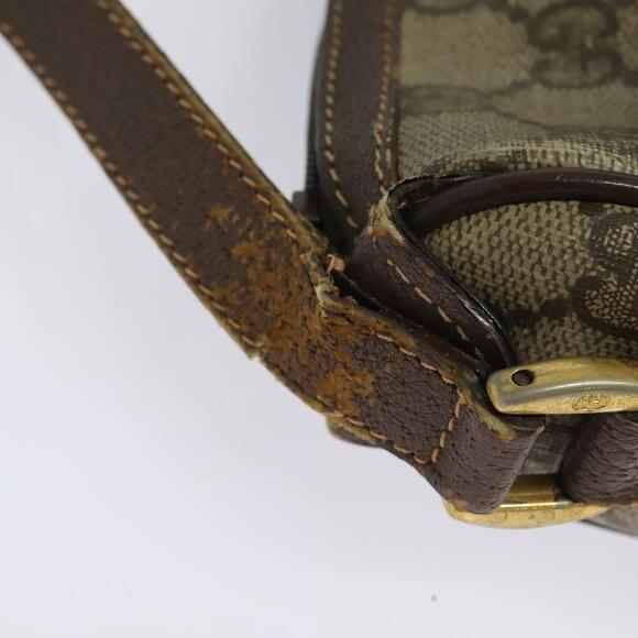 GUCCI GG Supreme Web Sherry Line Bag Pvc Beige Gold Red 89 02 032 - Picture 9 of 16